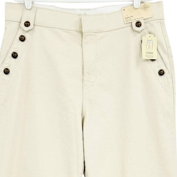 St. Johns Bay Womens Stretch Secretly Slender High Rise Wide Leg Pants Sz 16 NWT - Picture 3 of 11